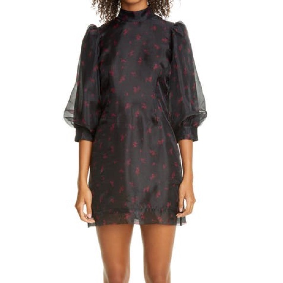 Ganni Dresses & Skirts - Ganni Floral Organza Mini Dress